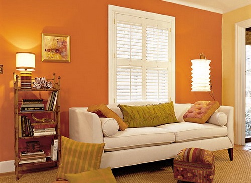 Burnt Orange colour scheme for your living room