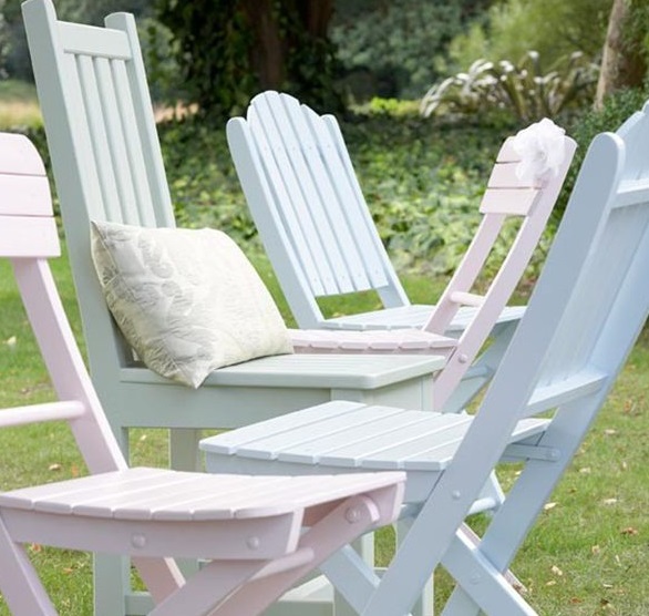 Spruce up your Garden and Patio Furniture - pastel colours painted chairs