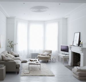 Decorating with grey paint - living room