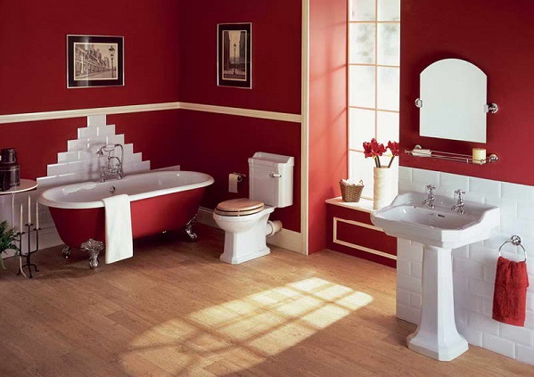 red-bathroom - paint colour for your bathroom