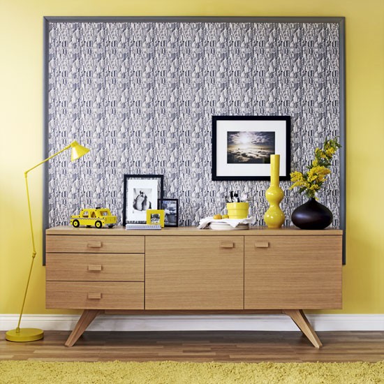 feature wall in colour scheme for your living room