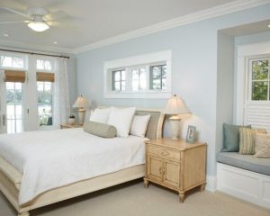 pale blue bedroom walls decorating with shades of blue paint