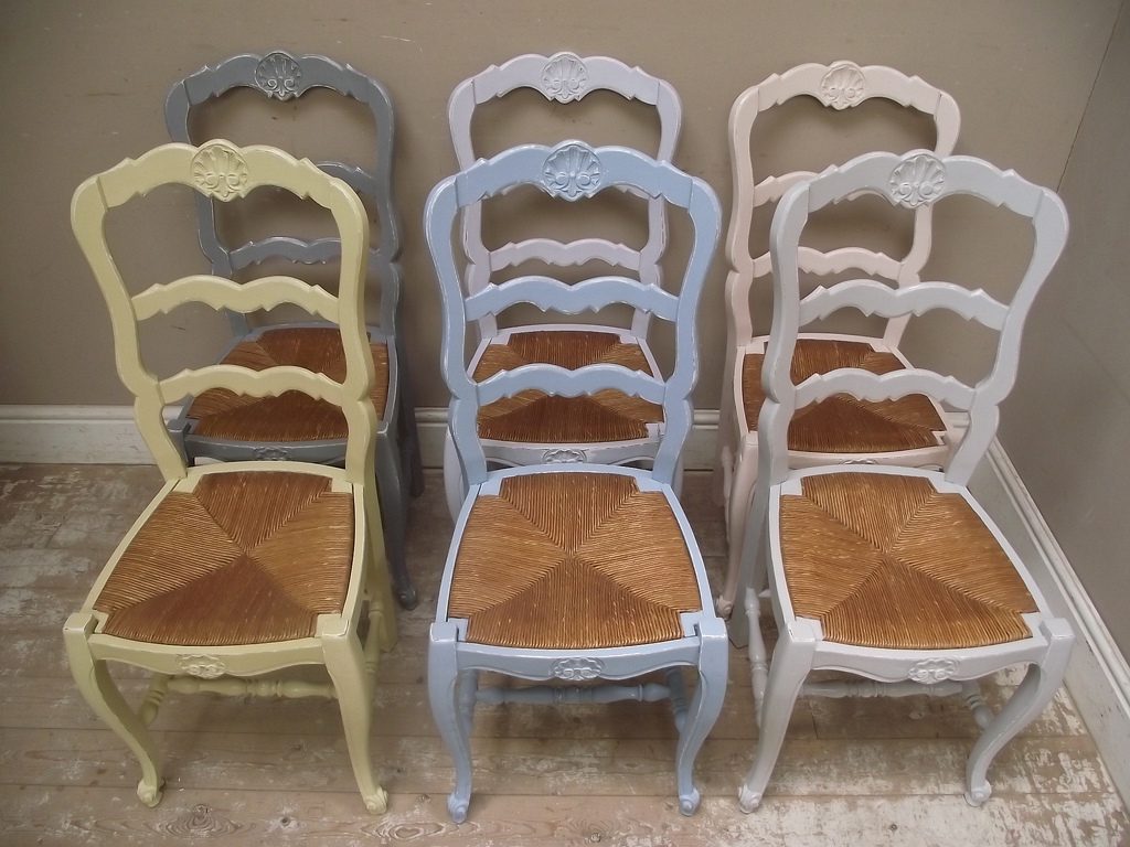 Painted Vintage French Chairs - Ideas for Painting Old Furniture