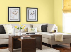 Buttercup Yellow living space - Decorating with Shades of Yellow Paint
