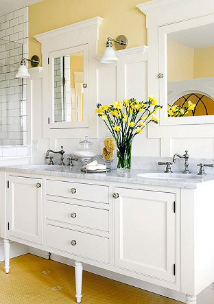 BAthroom - Decorating with Shades of Yellow Paint