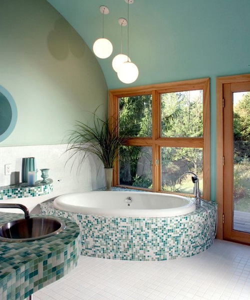 Shades of green and where to use them - bathroom
