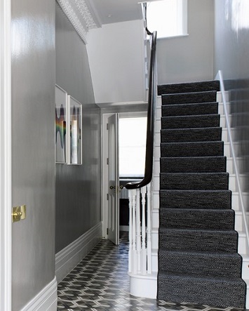 Hallway - decorating with grey paint