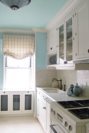 Blue painted kitchen - New Ideas for Painting Your Kitchen.